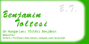 benjamin toltesi business card